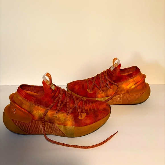 Pre-Owned Under Armour Phantom Men’s Size 10 Vibrant Orange Athletic Shoes - Picture 6 of 7